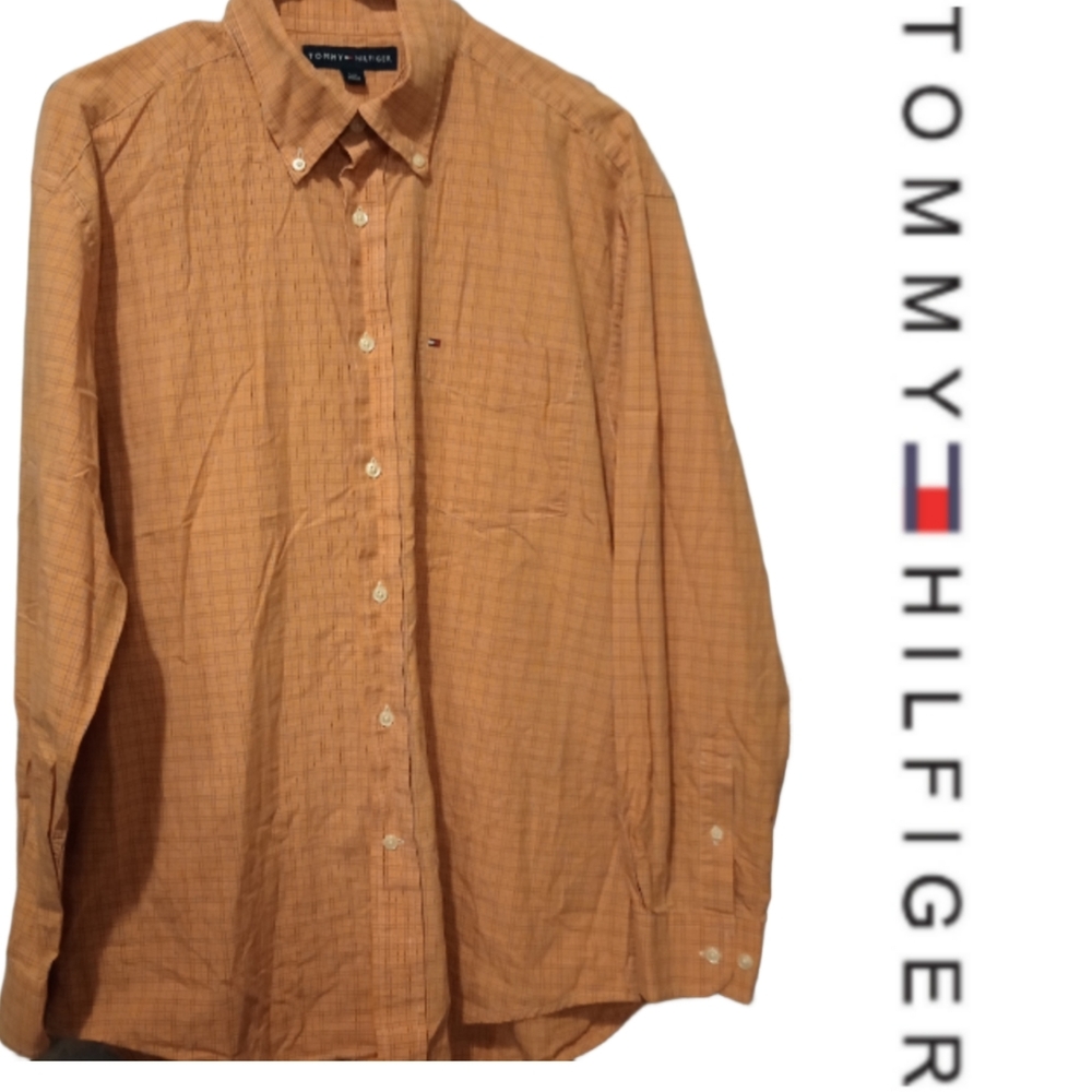 Tommy Hilfiger Button Down Long Sleeved Shirt Size Large